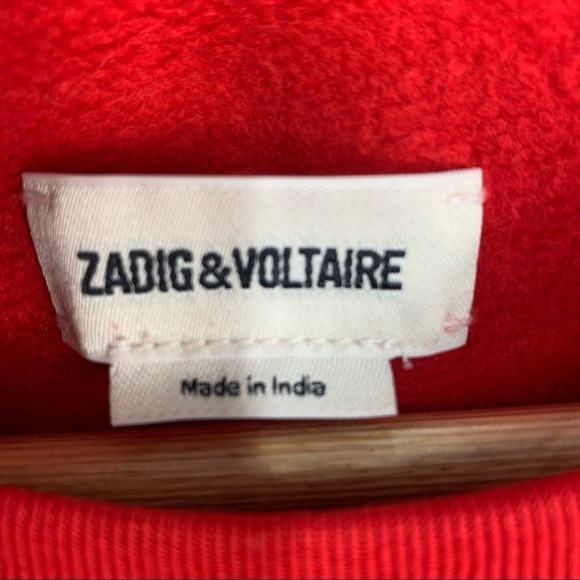 Zadig & Voltaire Fight 4 Love Sweatshirt Size Small Red - Picture 7 of 9